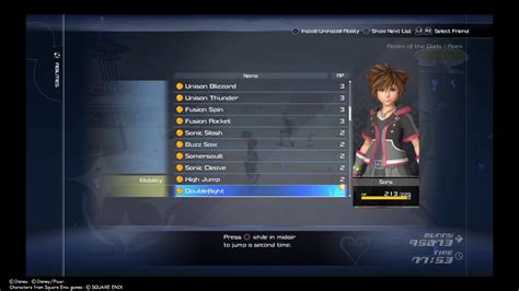 Sora's Abilities .